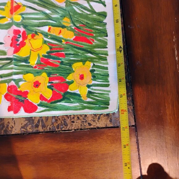 Set of 7 VERA Neumann Spring Floral Tulips Daffodils Napkins 16" x 15" Vintage - Picture 4 of 9